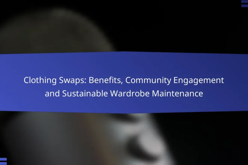 Clothing Swaps: Benefits, Community Engagement and Sustainable Wardrobe Maintenance