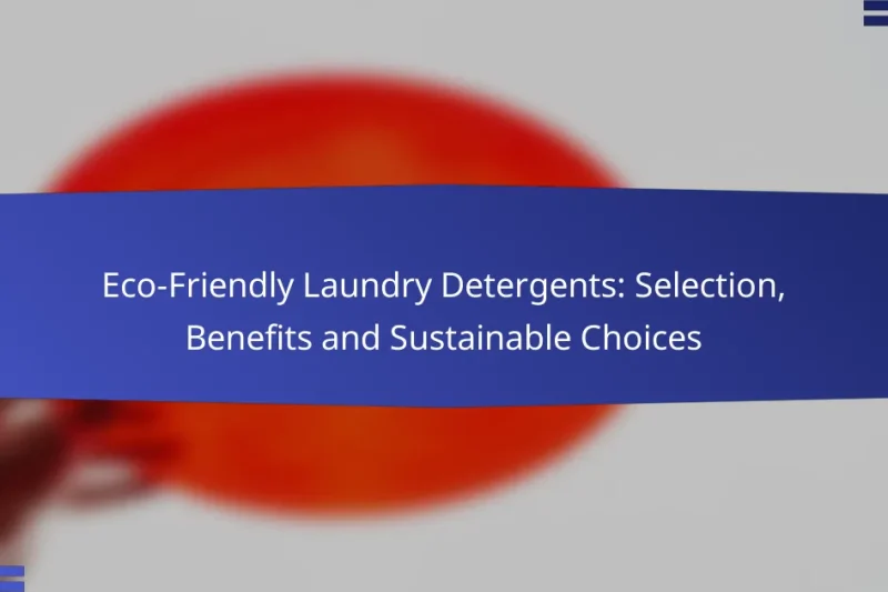 Eco-Friendly Laundry Detergents: Selection, Benefits and Sustainable Choices