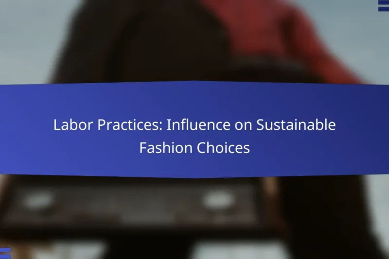 Labor Practices: Influence on Sustainable Fashion Choices