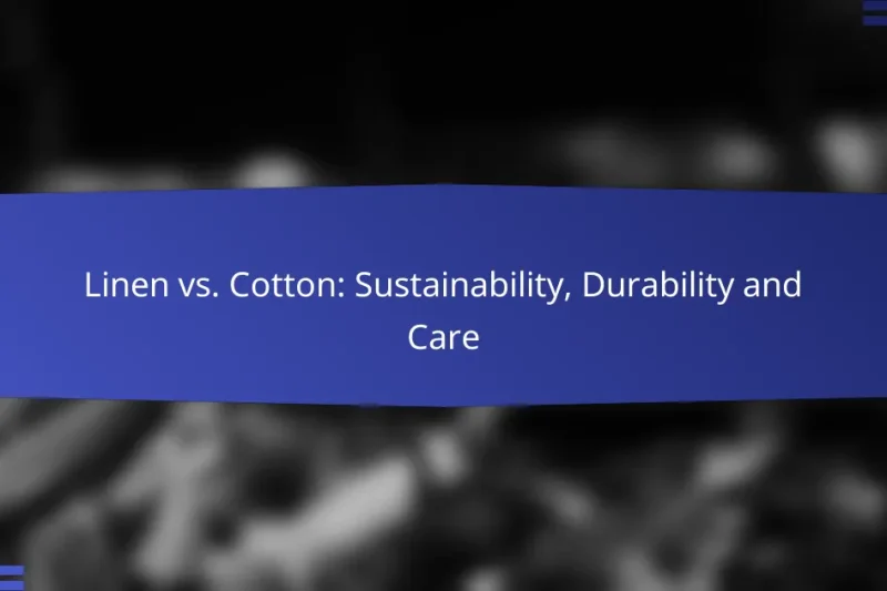 Linen vs. Cotton: Sustainability, Durability and Care