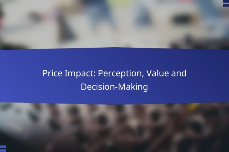 Price Impact: Perception, Value and Decision-Making
