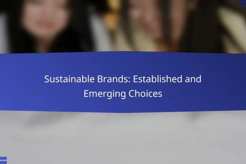 Sustainable Brands: Established and Emerging Choices