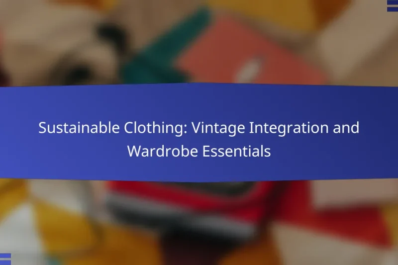 Sustainable Clothing: Vintage Integration and Wardrobe Essentials