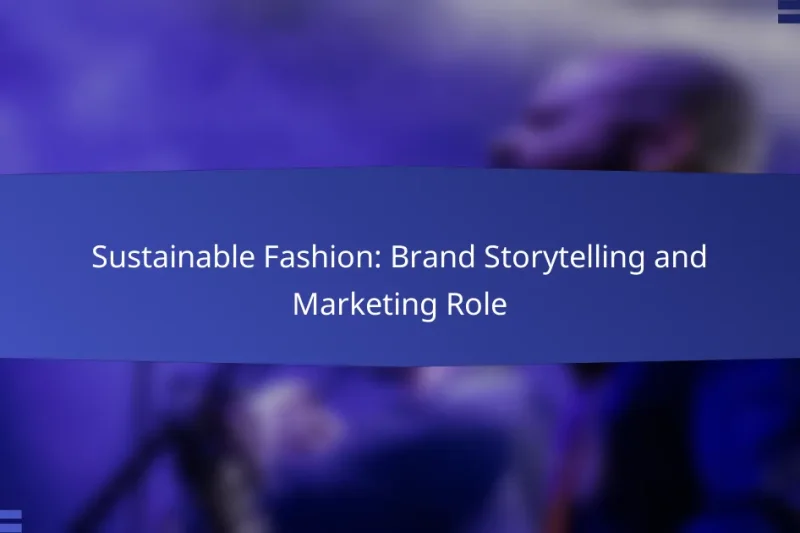 Sustainable Fashion: Brand Storytelling and Marketing Role